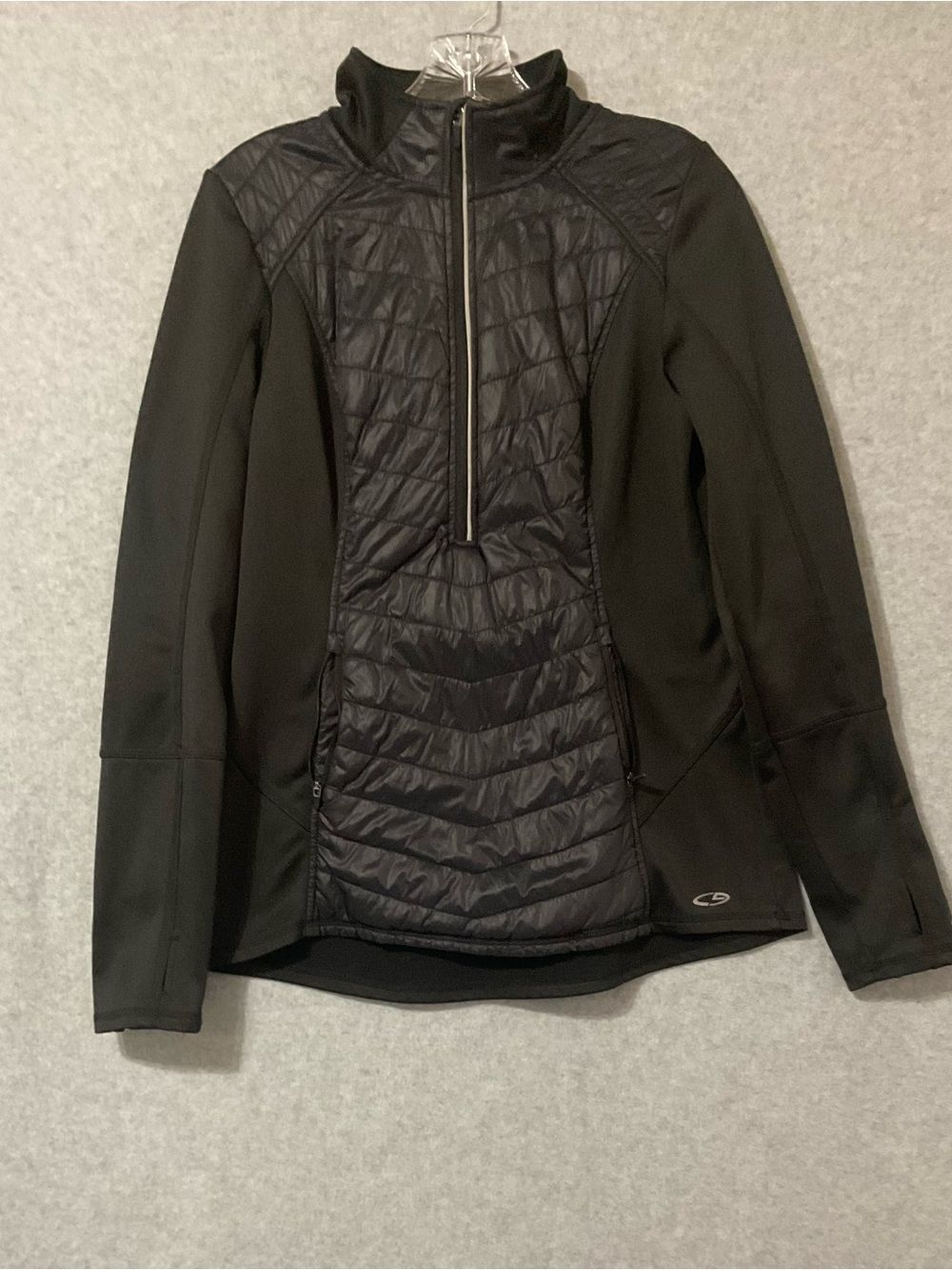 Champion Black Athletic  Pullover Jacket Sz M